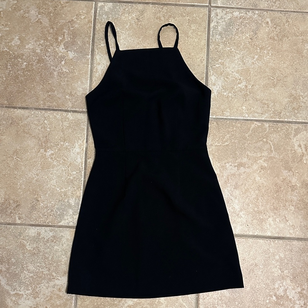 French Connection Black Spaghetti-Strap Mini Dress